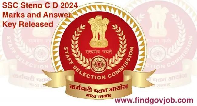 SSC Steno C D 2024 Marks and Answer Key