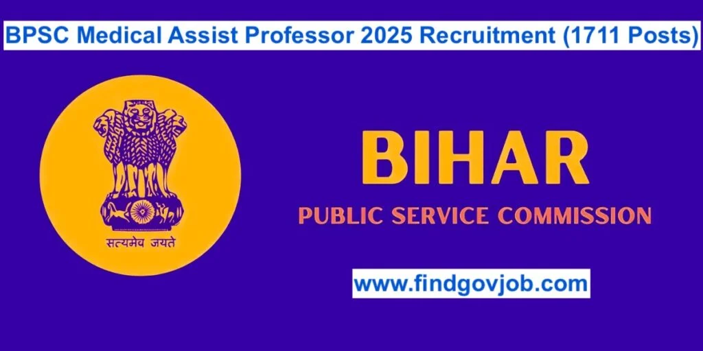 BPSC Medical Assist Professor 2025