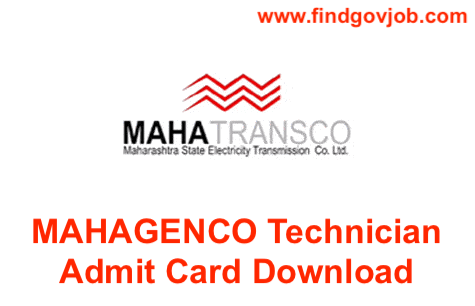 MAHAGENCO Technician Admit Card Download