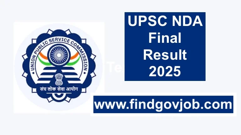 UPSC NDA Final Result 2025 Declared