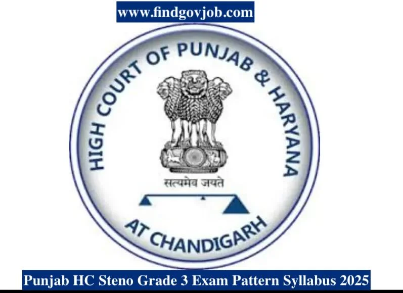 Punjab HC Steno Grade 3 Exam Pattern Syllabus