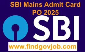 SBI Mains Admit Card PO 2025